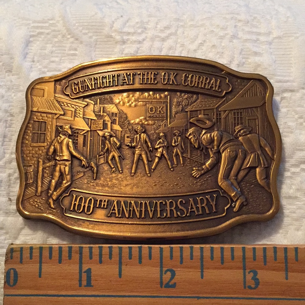 Belt Buckle 💯th Anniversary O.K. CORRAL Depiction